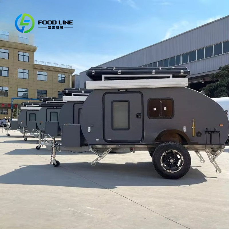 맞춤형 짙은 회색 오프로드 티어드롭 여행용 캠퍼, 완비 - Outdoor Adventure Rv 리뷰 및 가격