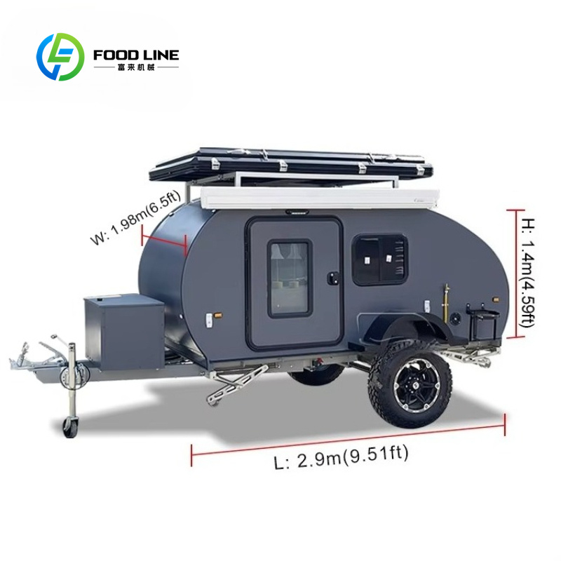 맞춤형 짙은 회색 오프로드 티어드롭 여행용 캠퍼, 완비 - Outdoor Adventure Rv 리뷰 및 가격