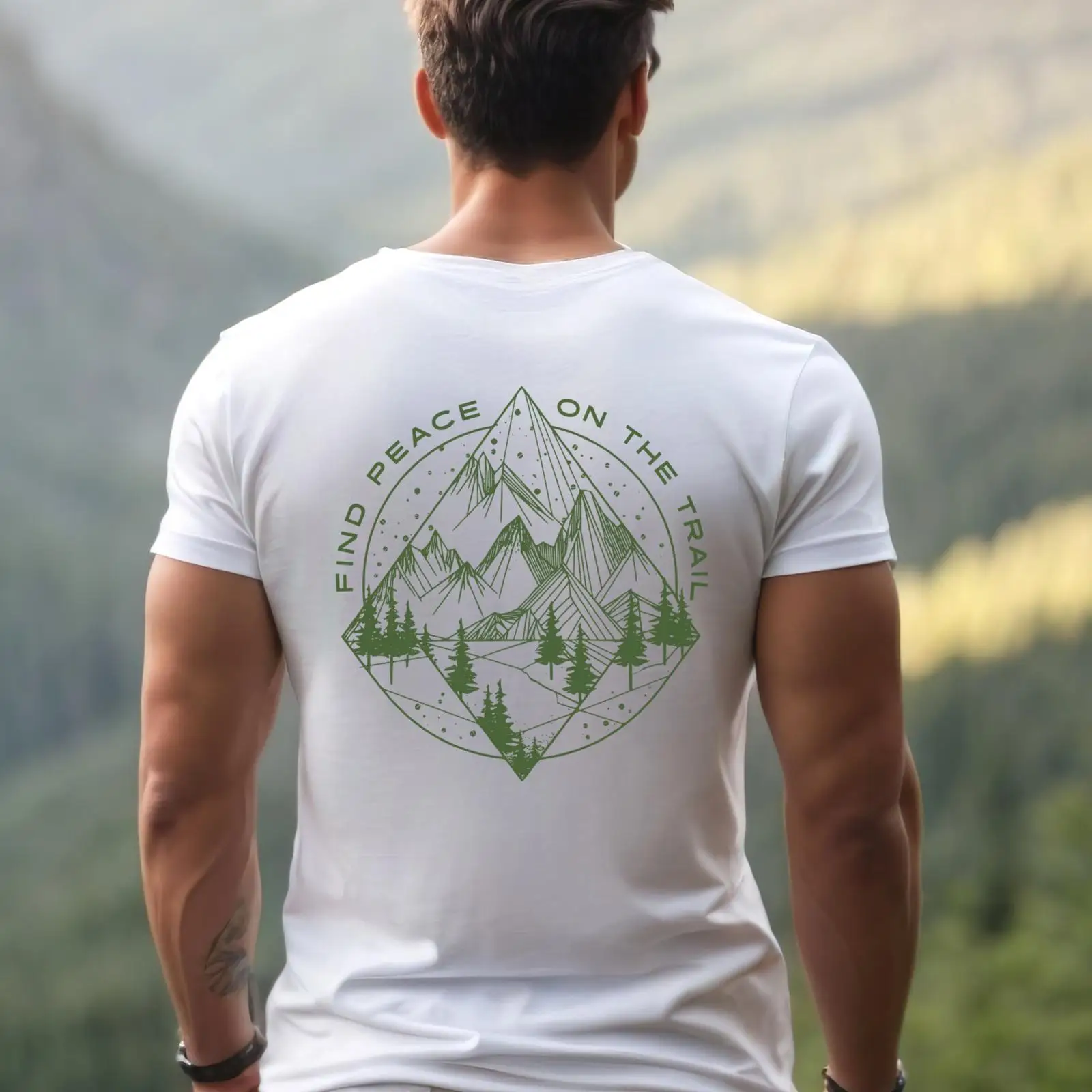 길을 따라 평화를 찾으세요 하이킹 티셔츠 산림 라인 아 - Outdoor Adventure Online 리뷰 및 가격