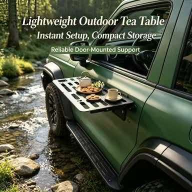 휴대용 자동차 도어 걸이형 접이식 테이블 금속 캠핑 사 - Outdoor Adventure Table With Storage 리뷰 및 가격