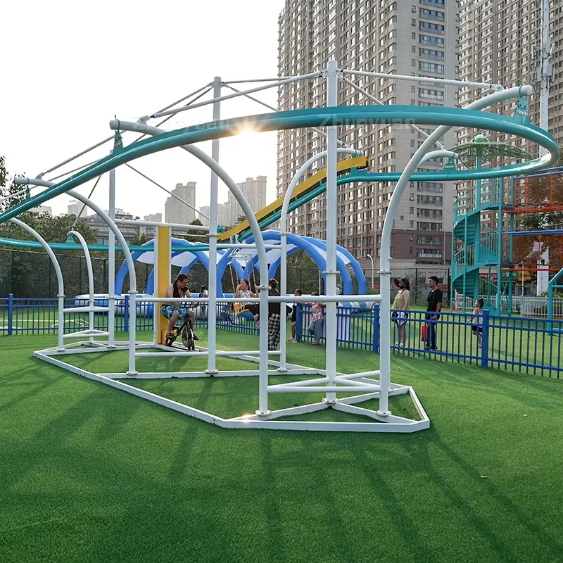 무동력 인력 페달 지플라인, 2인용, 낙하 방지 캐빈  - Outdoor Adventure Farm 리뷰 및 가격