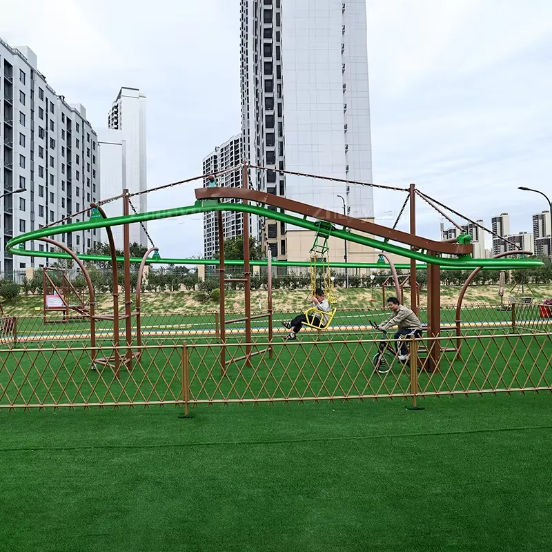 무동력 인력 페달 지플라인, 2인용, 낙하 방지 캐빈  - Outdoor Adventure Farm 리뷰 및 가격